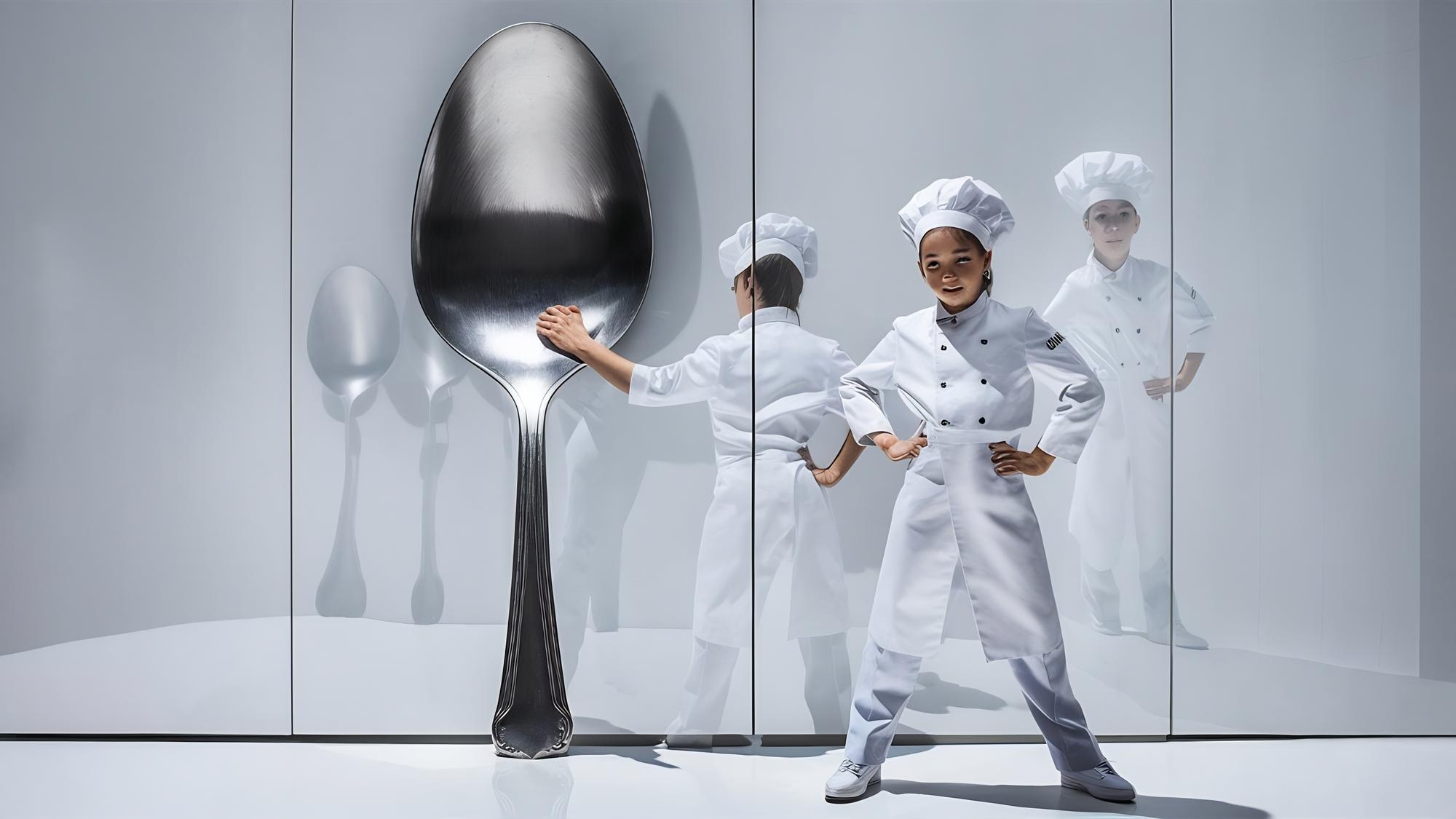 laboratory kitchen with futuristic plating